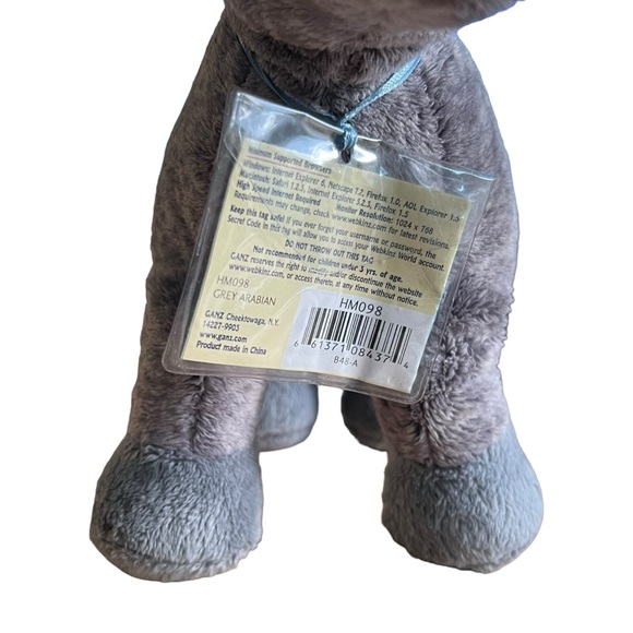 WEBKINZ HM098 Grey Arabian Plush Horse with Sealed Unused Code Ganz - Picture 6 of 15